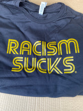 Limited Edition Black and Metallic Gold Racism Sucks Tee - Last One Size Small