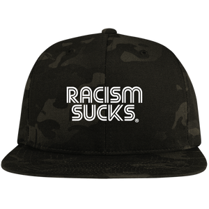 Racism Sucks Camo Hat Flat Bill Snapback Hat