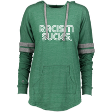 Racism Sucks Ladies Hooded Low Key Pullover - Pick a color