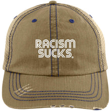 Racism Sucks Distressed Unstructured Trucker Cap - Pick a Color
